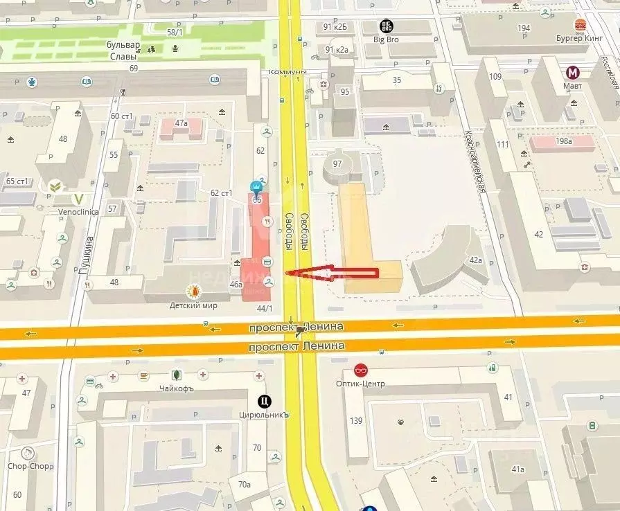 Офис в Челябинская область, Челябинск ул. Свободы, 66 (244 м) - Фото 2