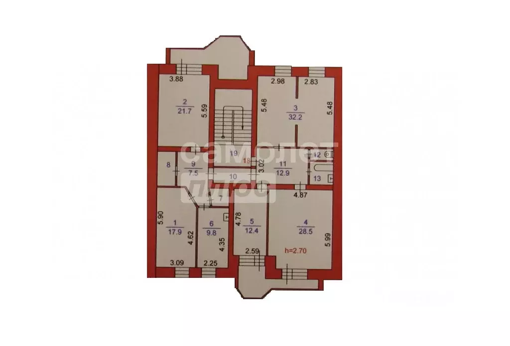 5-к кв. Томская область, Томск ул. Белинского, 25 (156.7 м) - Фото 2