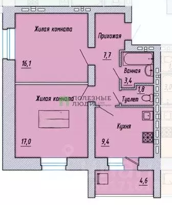2-к кв. Орловская область, Орел ул. Гайдара, 37 (55.2 м) - Фото 1