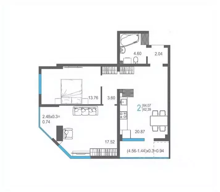 2-к кв. Крым, Ялта ул. Кирова, 155Ак1 (64.07 м) - Фото 1