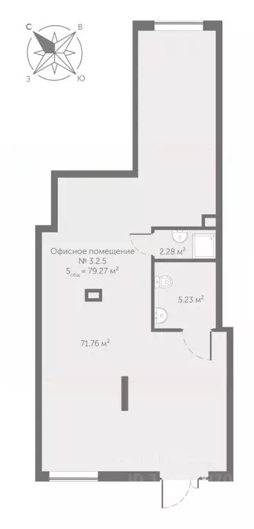 Помещение свободного назначения в Санкт-Петербург Октябрьская наб., ... - Фото 1