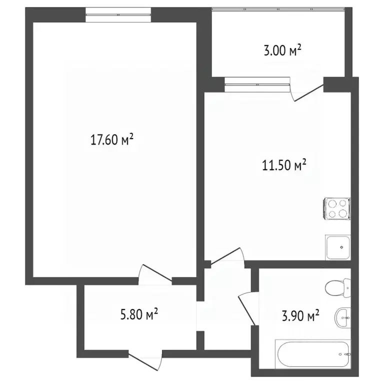 1-к кв. Ханты-Мансийский АО, Сургут ул. Грибоедова, 8/4 (38.6 м) - Фото 1