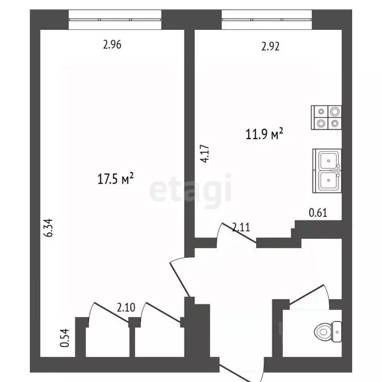 Комната Владимирская область, Петушки Трудовая ул., 14 (18.0 м) - Фото 1