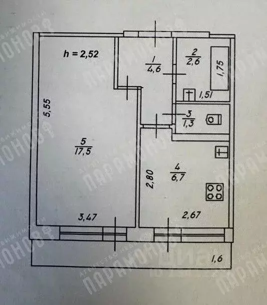 1-к кв. Тверская область, Тверь ул. Королева, 22 (34.3 м) - Фото 1