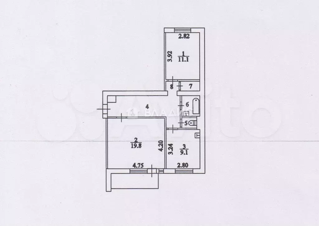 2-к. квартира, 56,7 м, 7/12 эт. - Фото 0