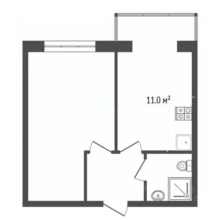 1-к кв. Ставропольский край, Лермонтов ул. Шумакова (37.1 м) - Фото 1