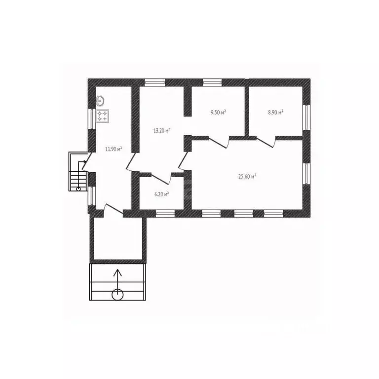 Дом в Брянская область, Брянск ул. Кубяка (75 м) - Фото 1