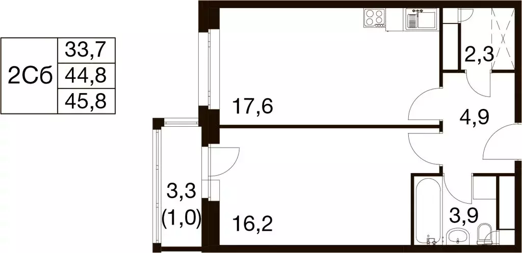 1-комнатная квартира: Балашиха, микрорайон Гагарина, Проектная улица, ... - Фото 1