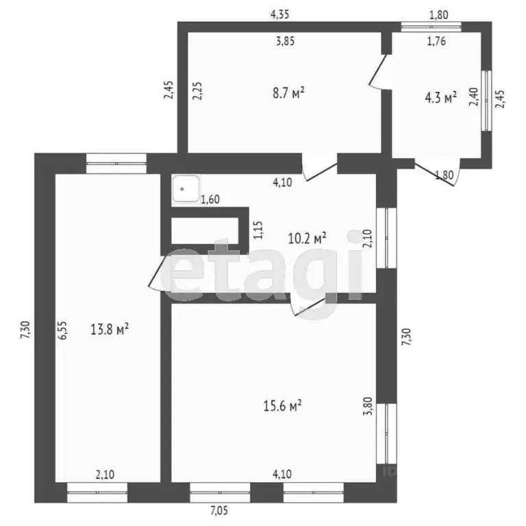 Дом в Тюменская область, Ишим Дорожная ул., 38 (53 м) - Фото 1