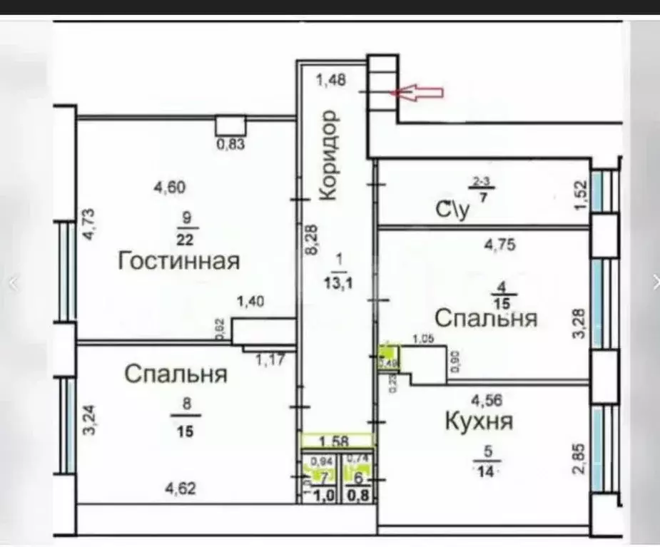 3-к кв. Оренбургская область, Оренбург ул. Челюскинцев, 17А (89.0 м) - Фото 1