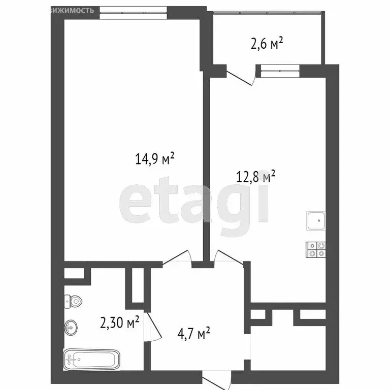 1-комнатная квартира: Кострома, улица Титова, 2 (35 м) - Фото 0