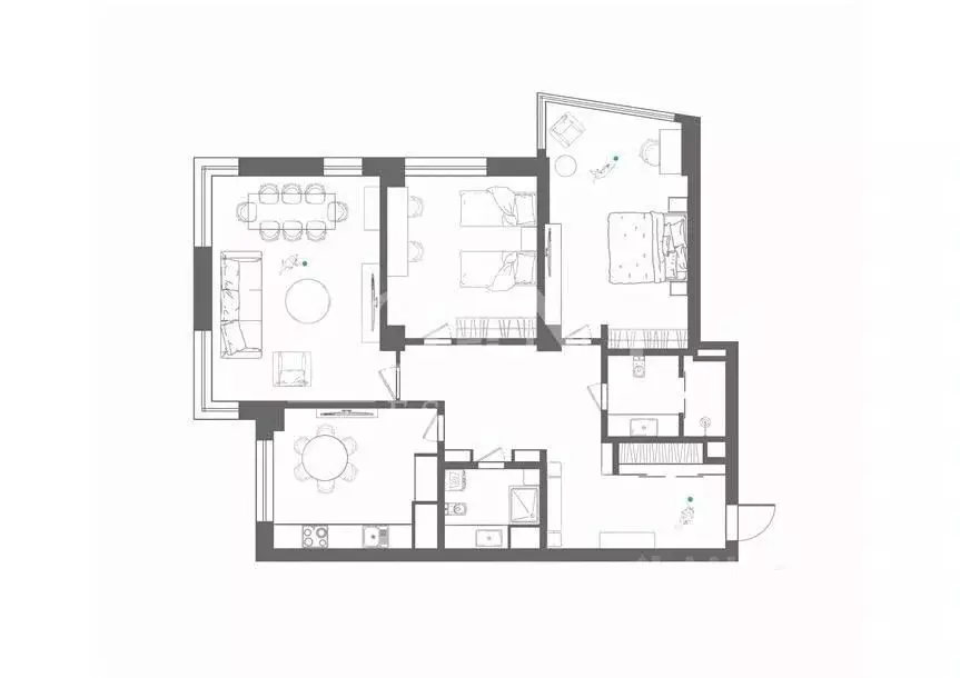 3-к кв. Москва Минская ул., 2 (126.0 м) - Фото 2