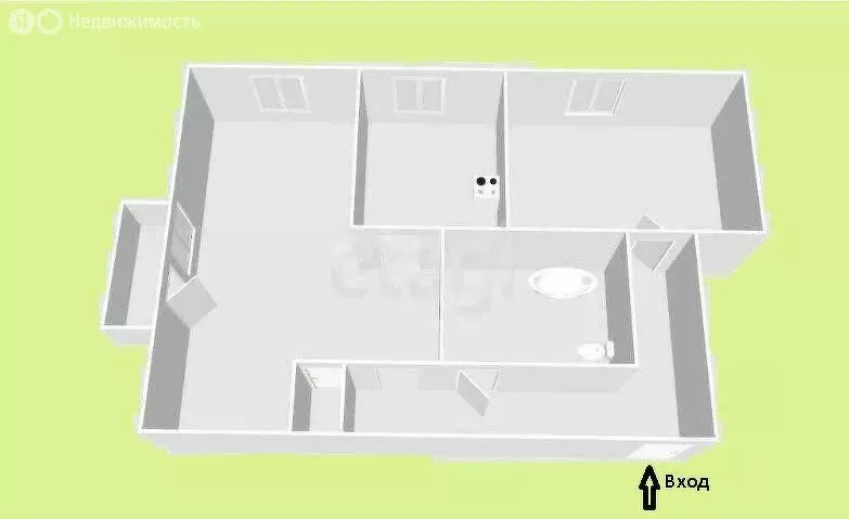 2-комнатная квартира: Синегорск, Шахтёрская улица, 6 (41.88 м) - Фото 1