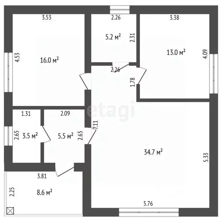 Дом в Тюменская область, Тюменский муниципальный округ, д. Ушакова ул. ... - Фото 2
