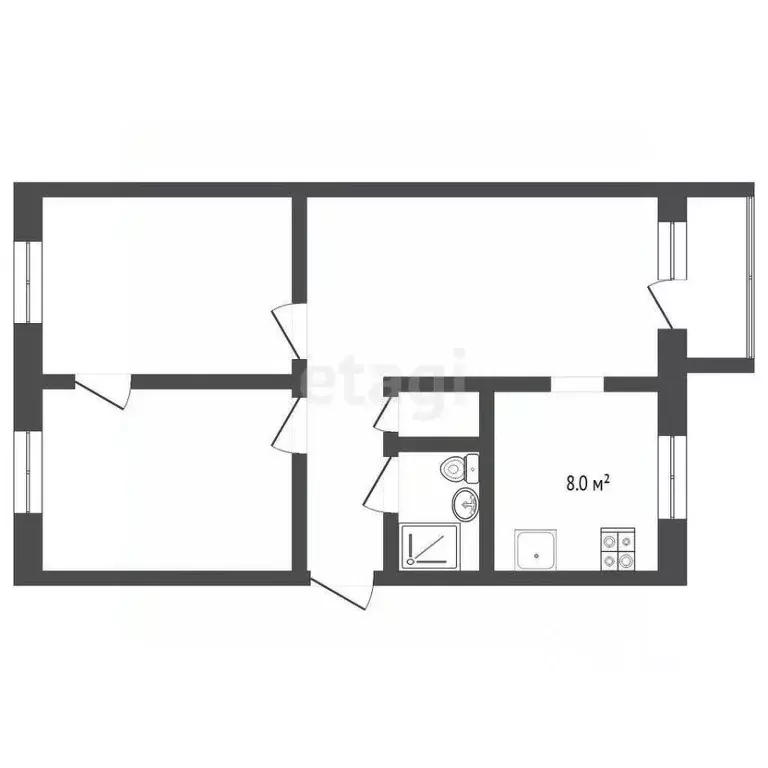 2-к кв. Тюменская область, Тюмень Метелева мкр, ул. Метелевская, 4 ... - Фото 1