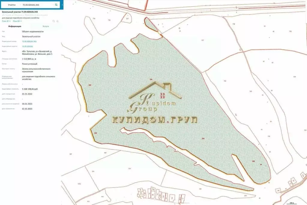 Участок в Тульская область, Веневский муниципальный округ, д. ... - Фото 1