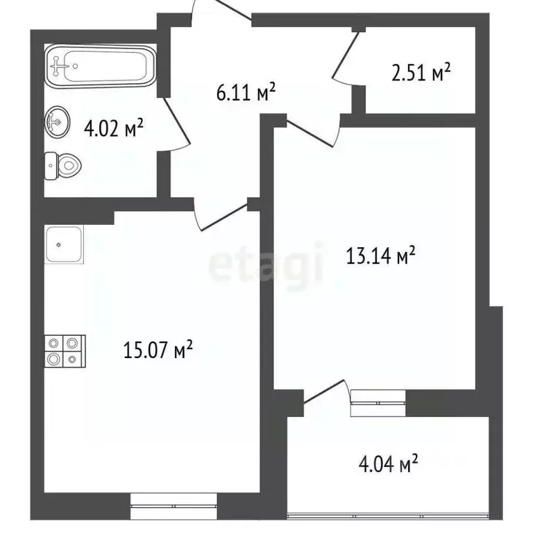1-к кв. Свердловская область, Верхняя Пышма Октябрьская ул., 5 (42.7 ... - Фото 1