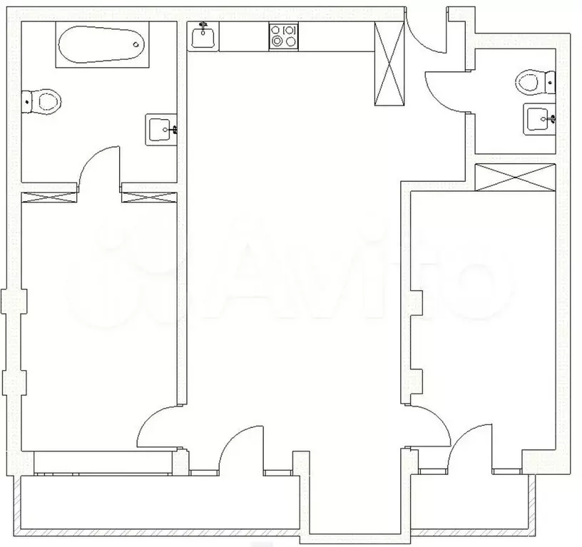 3-к. квартира, 78,9 м, 3/6 эт. - Фото 0