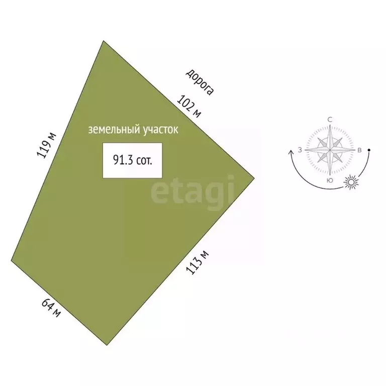 Участок в Крым, Черноморский район, с. Новосельское  (91.3 сот.) - Фото 2