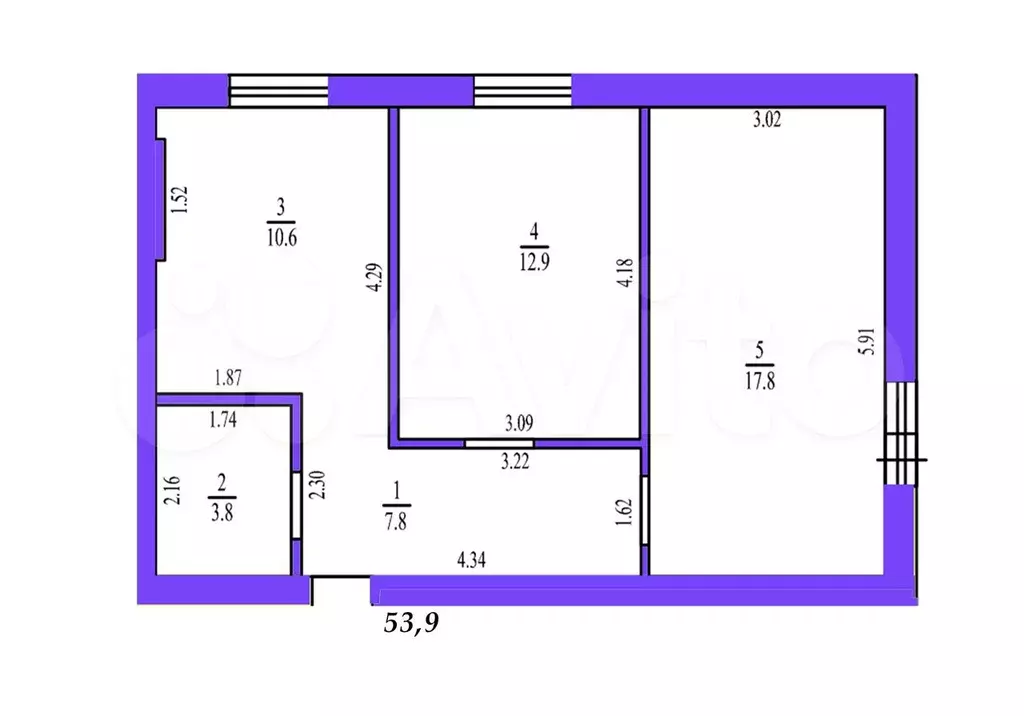 Квартира-студия, 26 м, 4/4 эт. - Фото 1