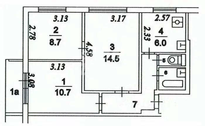 3-к кв. Москва Неманский проезд, 3 (51.1 м) - Фото 2