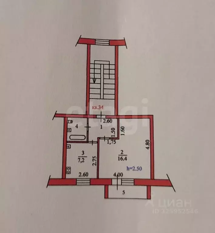 1-к кв. Пензенская область, Пенза ул. Терешковой, 10А (34.0 м) - Фото 1