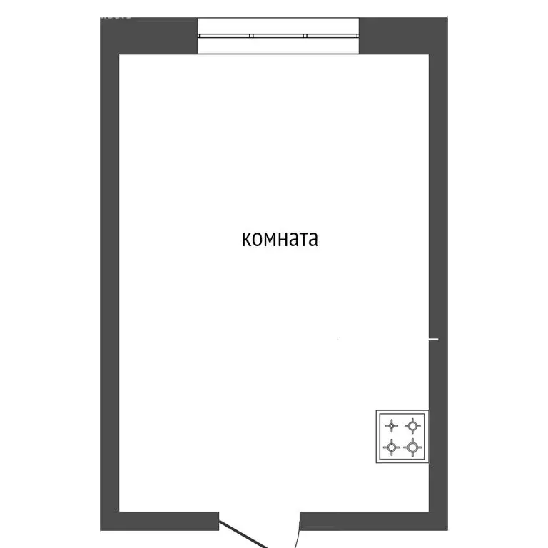 1к в -комнатной квартире (19.3 м) - Фото 0