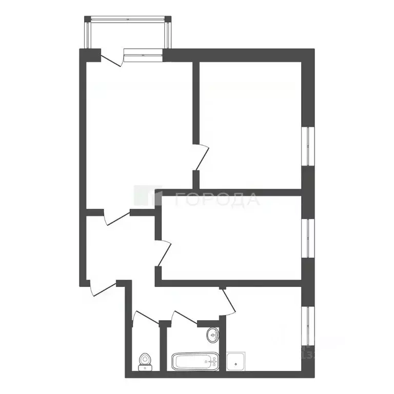 3-к кв. Кемеровская область, Междуреченск просп. 50 лет Комсомола, 50 ... - Фото 2