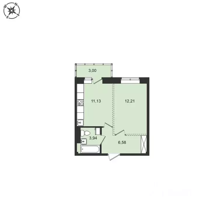 1-к кв. Иркутская область, Иркутский муниципальный округ, с. Мамоны ... - Фото 1