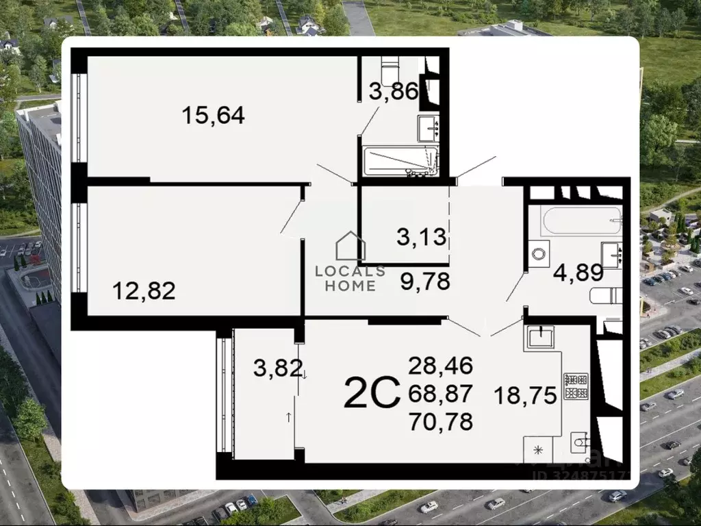 2-к кв. Рязанская область, Рязань Льговская ул., 8 (70.78 м) - Фото 0