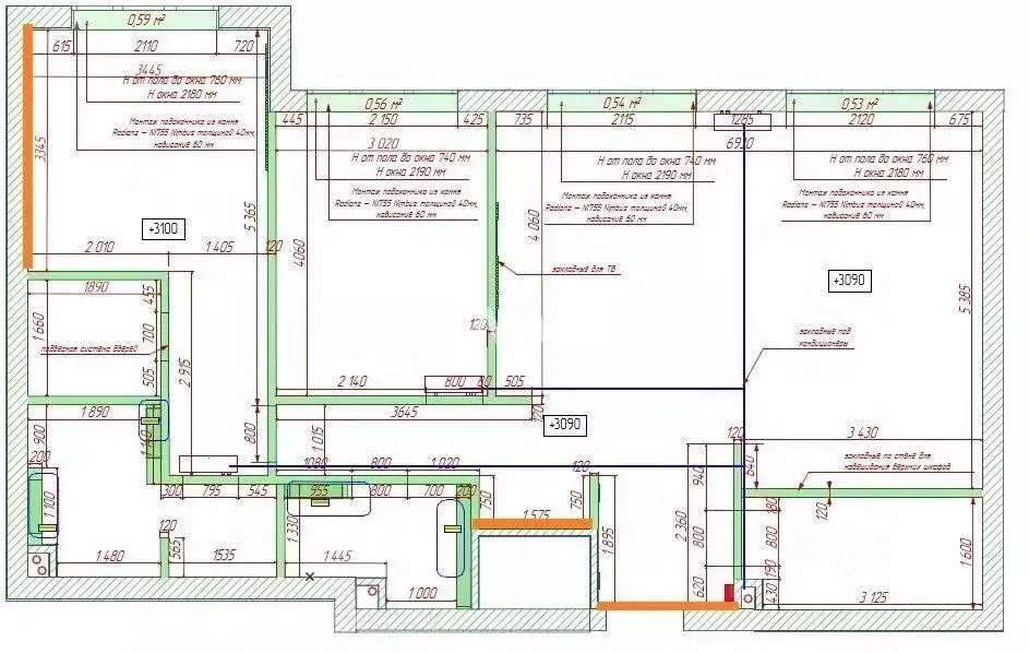 3-к кв. Москва ул. Василия Ланового, 5 (94.9 м) - Фото 2