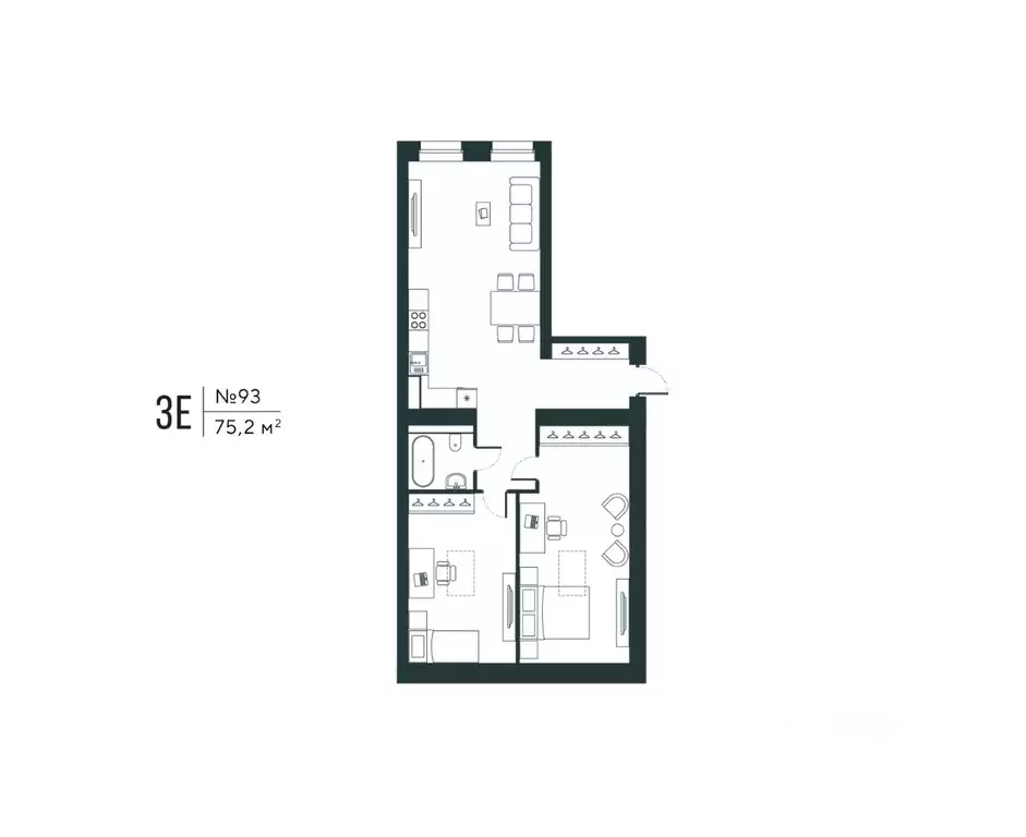 3-к кв. Санкт-Петербург ул. Блохина, 6/3 (75.2 м) - Фото 1
