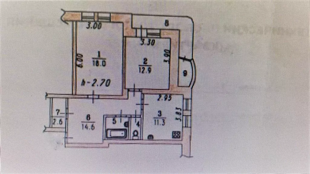 2-к кв. Омская область, Омск Осоавиахимовская ул., 2 (65.0 м) - Фото 1