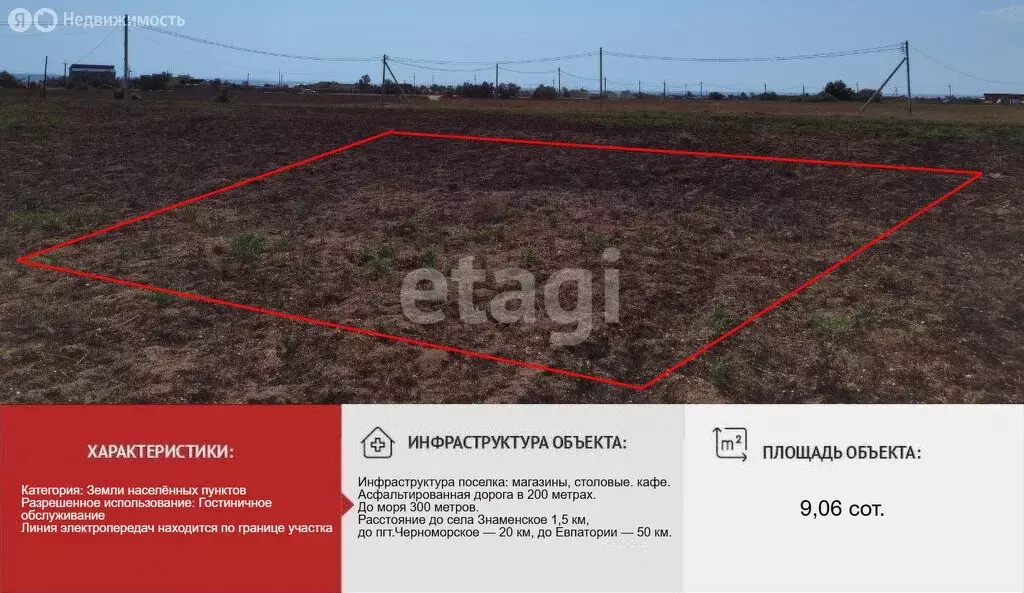 Участок в Окунёвское сельское поселение, село Знаменское (9.06 м) - Фото 2