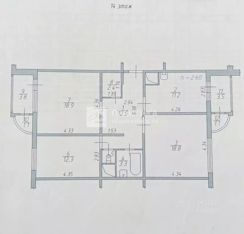 3-к кв. Московская область, Балашиха Авиаторов мкр, ул. Кожедуба, 4 ... - Фото 2