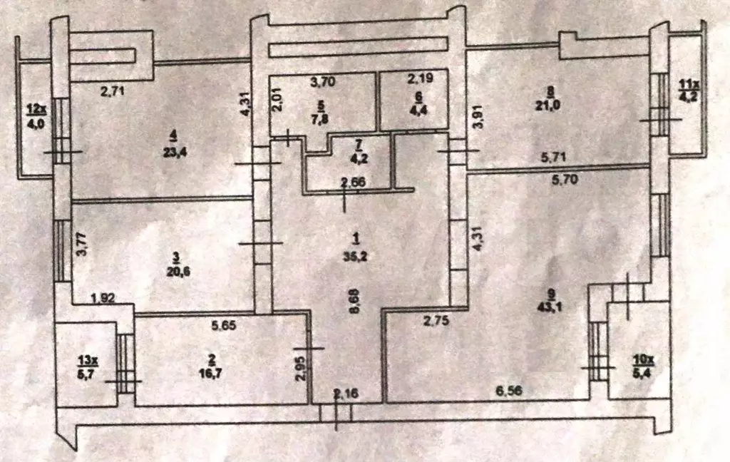 5-к. квартира, 174,1 м, 6/7 эт. - Фото 0