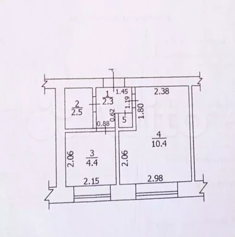 1-к. квартира, 19,9 м, 3/5 эт. - Фото 0