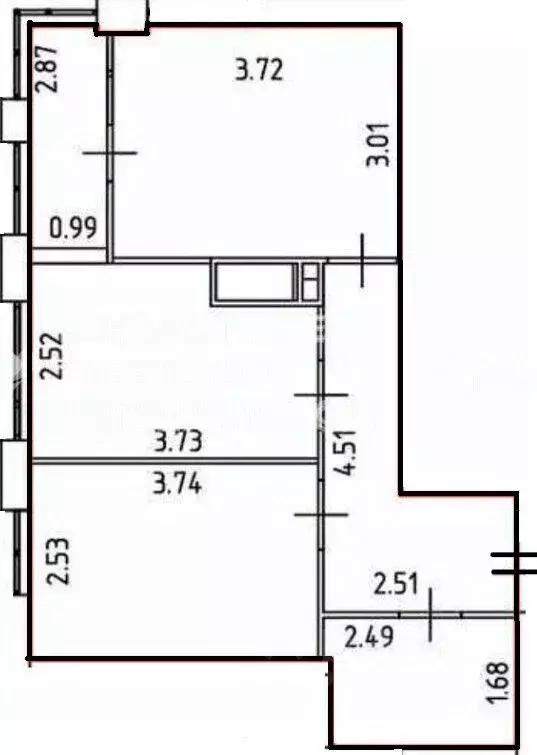 2-к кв. Рязанская область, Рязань Олимпийский городок мкр, 4 (43.0 м) - Фото 2