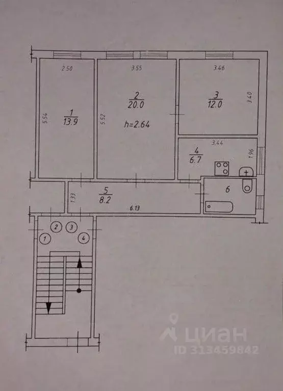 3-к кв. Иркутская область, Шелехов 20-й кв-л, 26 (63.3 м) - Фото 1