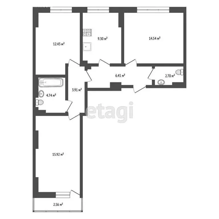 3-комнатная квартира: Ростов-на-Дону, Стабильная улица, 3с2 (70 м) - Фото 0