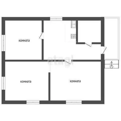 Дом в Ишим, улица Островского (65.6 м) - Фото 1