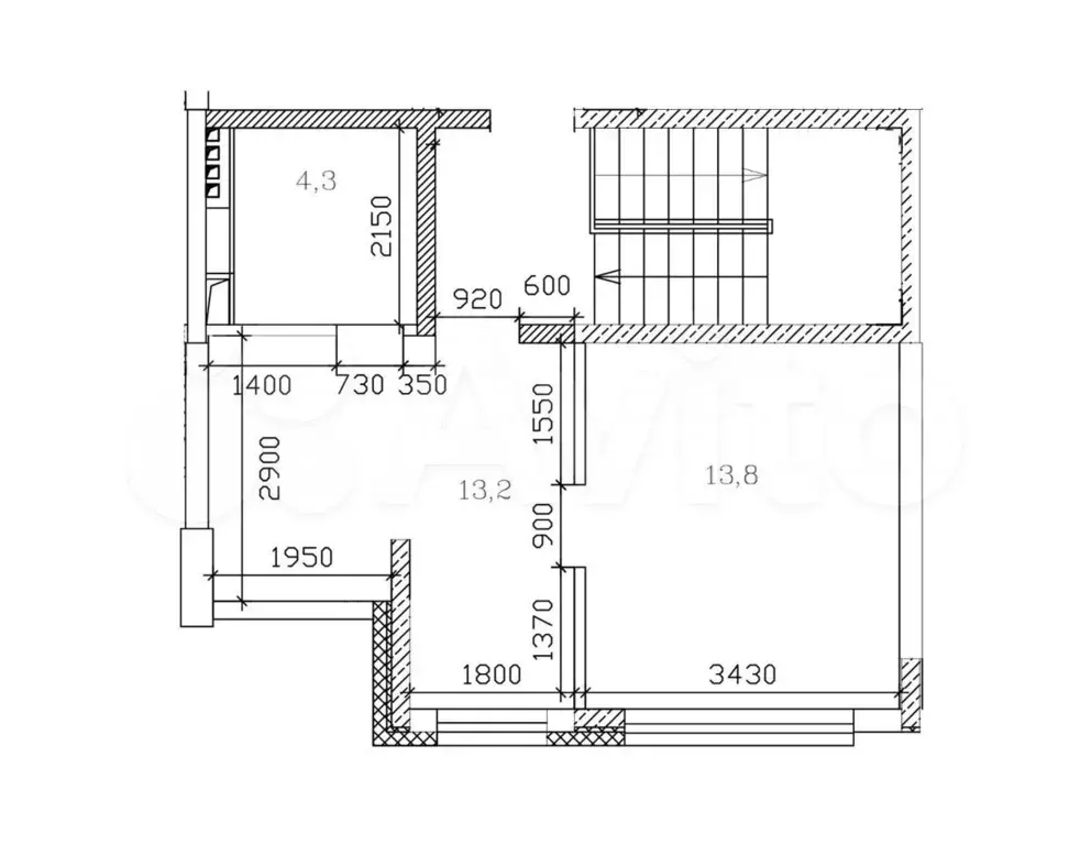 1-к. квартира, 31,3 м, 3/3 эт. - Фото 1