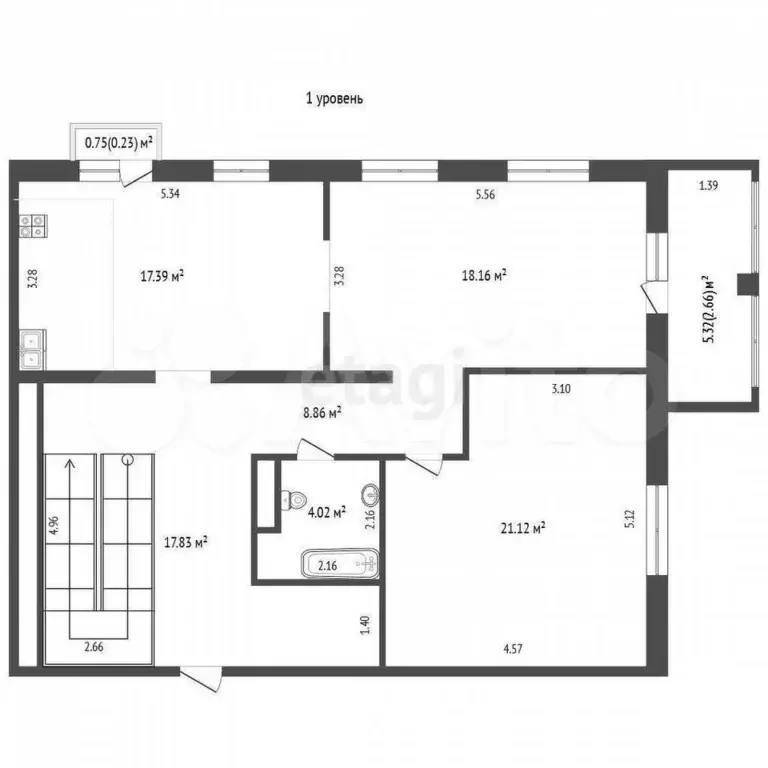 3-к. квартира, 150,1 м, 22/23 эт. - Фото 1