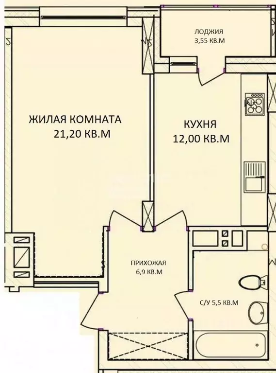 1-к кв. Новосибирская область, Новосибирск ул. Богдана Хмельницкого, ... - Фото 1