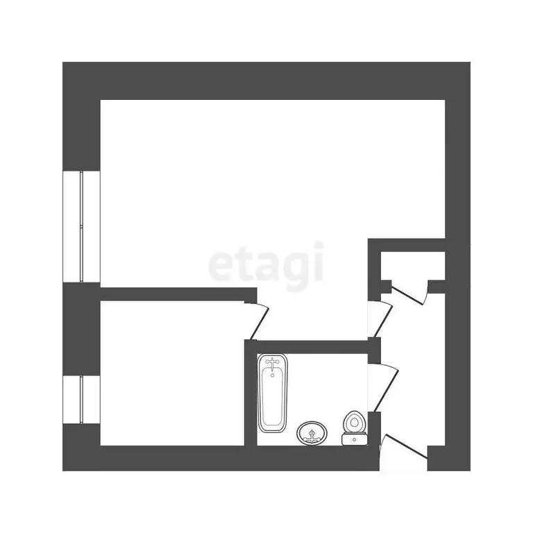 1-комнатная квартира: Улан-Удэ, улица Фрунзе, 14 (31.3 м) - Фото 1