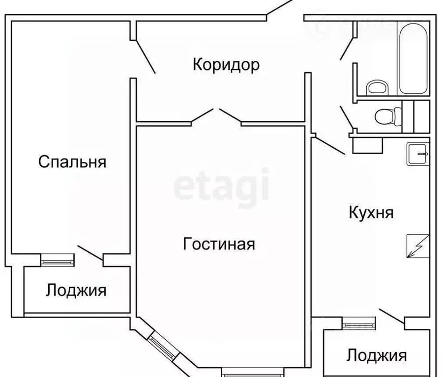 2-к кв. Татарстан, Казань Горки-3 мкр, ул. Дубравная, 43А (70.0 м) - Фото 1