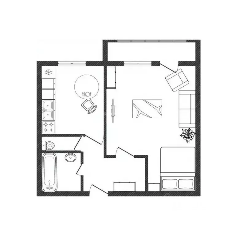 1-к кв. Брянская область, Брянск Почтовая ул., 150 (32.0 м) - Фото 1