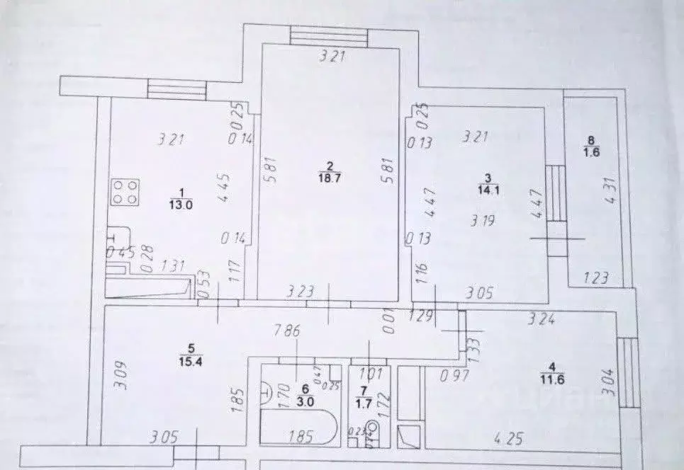 3-к кв. Татарстан, Казань ул. Тансык, 13 (79.1 м) - Фото 2