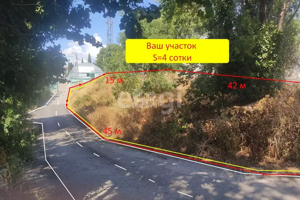 Участок в Крым, Ялта муниципальный округ, Никита пгт ш. Южнобережное ... - Фото 1