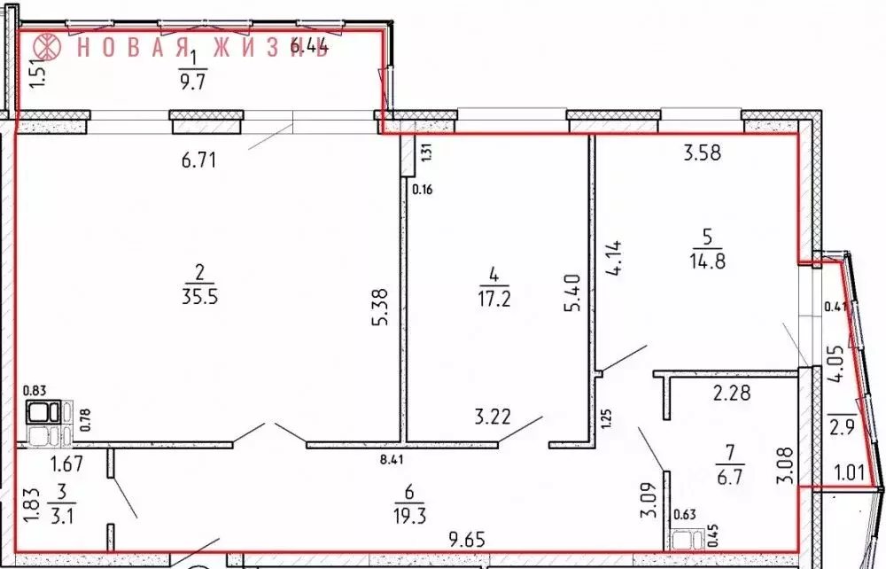 3-к кв. Самарская область, Самара проезд 4-й, 8А (109.2 м) - Фото 1